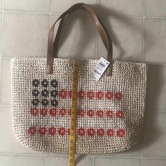 Style & Co Straw Patriotic Tote NWT - Picture 6 of 10